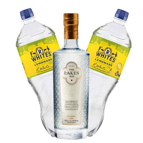 The Lakes Gin 70cl with R Whites Premium Lemonade Mixer